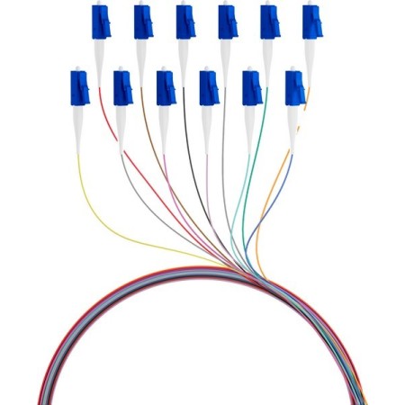 EFB O0481.2 Faserpigtail LC OS2 G652D-farbiges Set 2m - 12 Stück