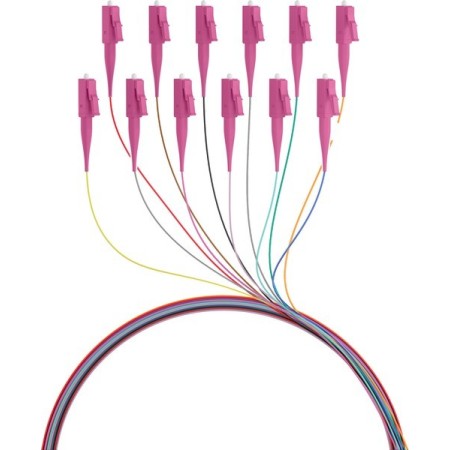 EFB O3483.2 Faserpigtail LC OM4 -farbiges Set 2m - 12 Stück