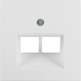 Berker 14091909 S1/B.x Zentralstück für Datendose 2fach polarweiß matt