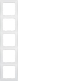 Berker 10159909 S1 Rahmen 5fach polarweiß matt