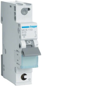 Hager MCS113 LS switch 13A/1pol/C 6kA, QC QuickConnect