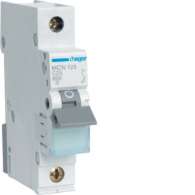 Hager MCN125 LS switch 25A/1pol/C 6kA circuit breaker 1 polig 6kA C-characteristics 25A 1 module
