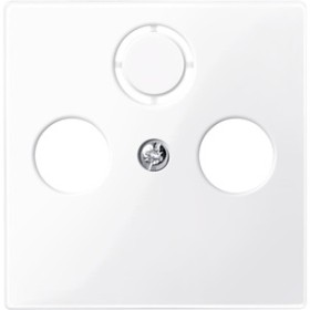 Merten 296725 Zentralplatte für Antennensteckdosen, aktivweiß glänzend, System M