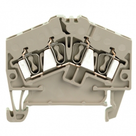 Weidmüller ZDU 2.5-2/4AN Durchgangs-Reihenklemme, Zugfederanschluss, 2.5 mm², 800 V, 24 A, Anschlüsse: 4 1706060000