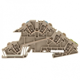 Weidmüller ZDL 2.5 S/N/L/PE Etagenklemme, Zugfederanschluss, 2.5 mm², 400 V, 24 A, Anschlüsse: 5, Etagen: 2, Klemmstellen : 2,
