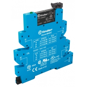 Finder 391100240060 Koppelrelais MasterBASIC, mit Schraubanschlüssen, 1 Wechsler 6 A, Spule 24 V AC/DC