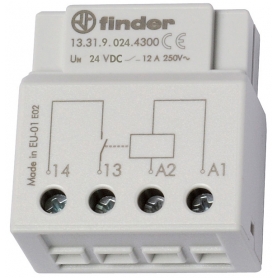 Finder 133190244300 Relais für UP-Dose oder Schalterdose, 1 Schließer 12 A, für 24 V DC