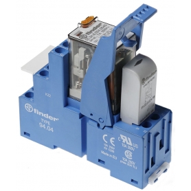 Finder 583482300060 Koppelrelais mit Schraubanschlüssen, 4 Wechsler 7 A, Spule 230 V AC