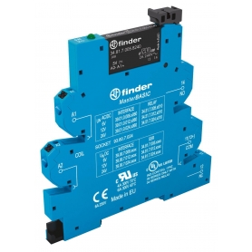 Finder 390070249024 Koppelrelais MasterBASIC, mit Push-In-Klemmen, SSR 1 Schließer 6 A/24 V DC, Eingang 24 V DC