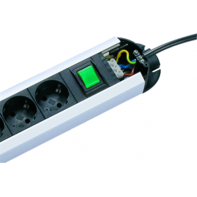 Bachmann PRIMO 6xCEE7/3 1xSchalter Strom 2m CEE7/7 330071