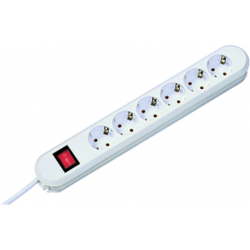 Bachmann SMART 6xCEE7/3 sw 1xSchalter Strom 1,5m CEE7/7 381.150K