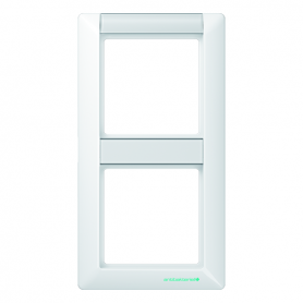 Jung ABAS 582 NA WW Rahmen, 2fach, antibakteriell, Schriftfelder, für senkrechte Kombination