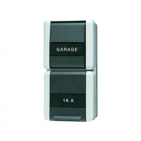 Jung 876 NAW SCHUKO-Steckdose, 16 A 250 V , Wippschalter, 10 AX 250 V , Universal Aus-Wechsel, 2 Schriftfelder