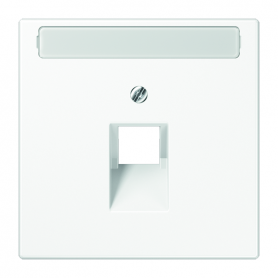 Jung LS 969-1 NAUA WW Abdeckung, Schriftfeld, für IAE/UAE-Anschlussdose und Datendosen (1 x 8-polig)