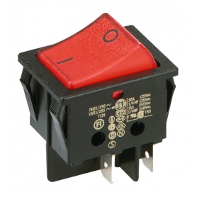 Bachmann 924.099 Wippenschalter bel. 2polig s/rot