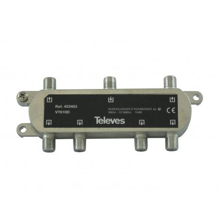 Televes VT610D 6-fach Verteiler 5-1218 MHz VD: 10 dB  453403