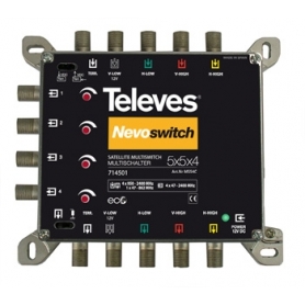 Televes MS54C 5 in 4 Guss-Multischalter NEVO, receiverpowered, kaskadierbar 714501