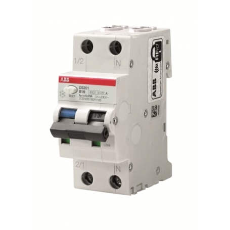 ABB 2CSR255180R1164 DS201A-C16/0,03 FI/LS-Schalter 6kA, 1P+N, Typ A, C 16, 30mA